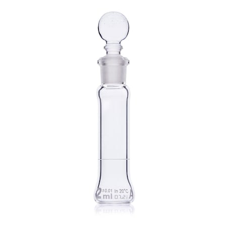 Globe Scientific Flask, Volumetric , Globe Glass, 2mL, Class A, To Contain (TC), ASTM E237, 6/Box 8200002